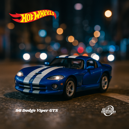 Original Hot Wheels 96 Model Classic Blue Dodge Viper GTS