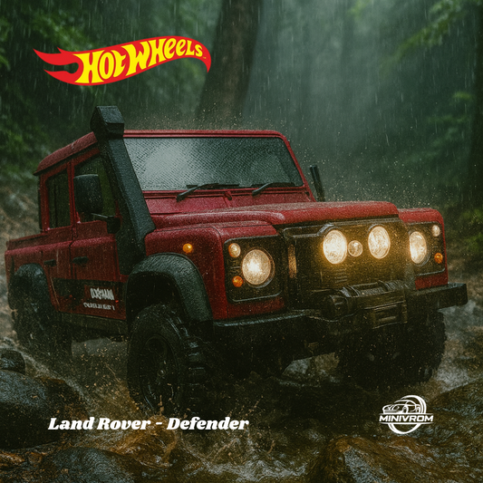 Original Hot Wheels Land Rover Defender Double Cab Red Model