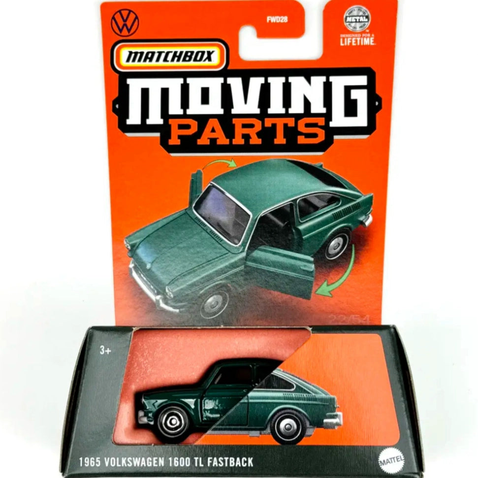 Original Moving Parts Matchbox Volkswagen 1600 sports car green