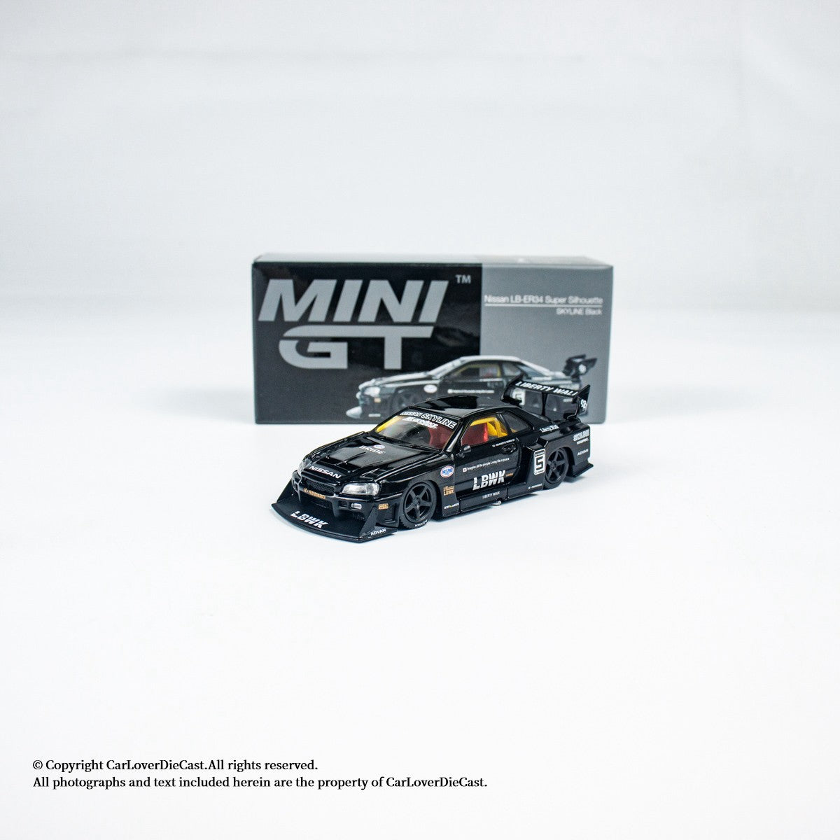 1:64 Original Mini GT Nissan LB-ER34 Super Silhouette Skyline Model