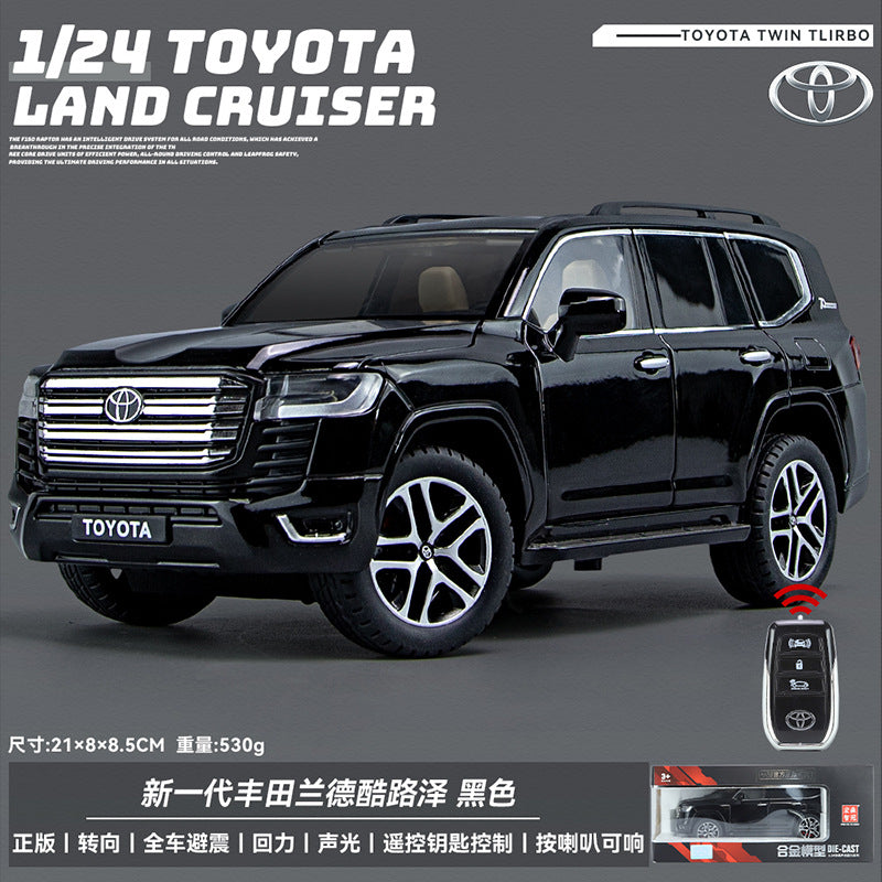 1:24 Alloy Car Model Toyota Black Land Cruiser