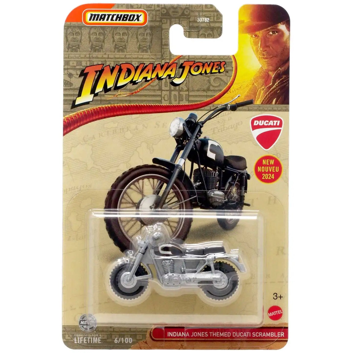 Mattel Original Matchbox Indiana Jones Themed Ducati Scrambler