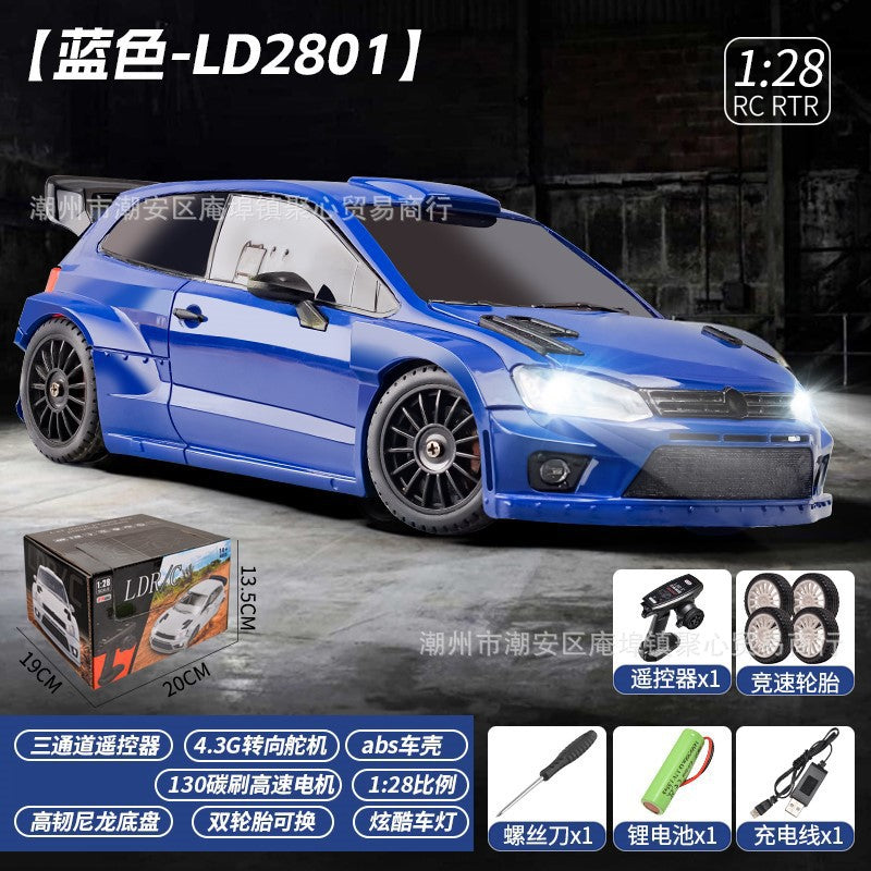 1:28 Mini Rear Wheel RC Car Model Blue