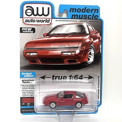Original Auto World 1:64 Diecast Toy Car Model Red Dodge