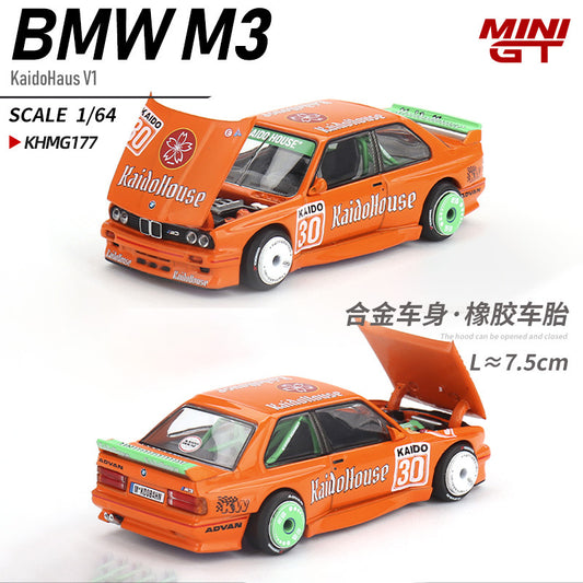 1:64 Original Mini GT x Kaido House Diecast Orange BMW-M3 Model