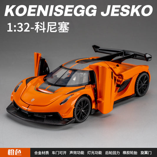 1:32 Alloy Car Model Orange Koenigsegg Jesko Sports Car