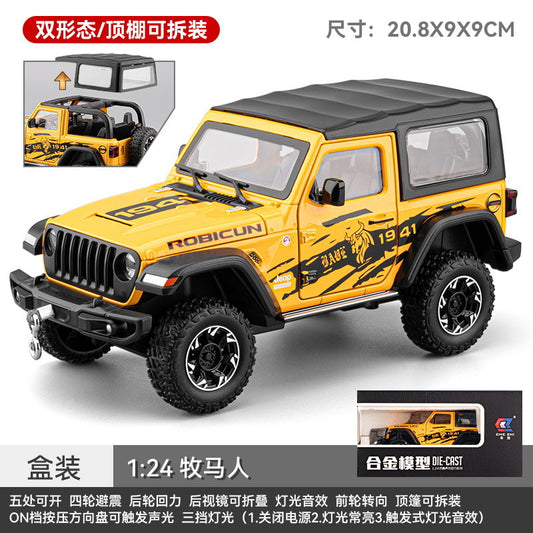 1:24 Alloy Car Model Jeep Wrangler Rubicon