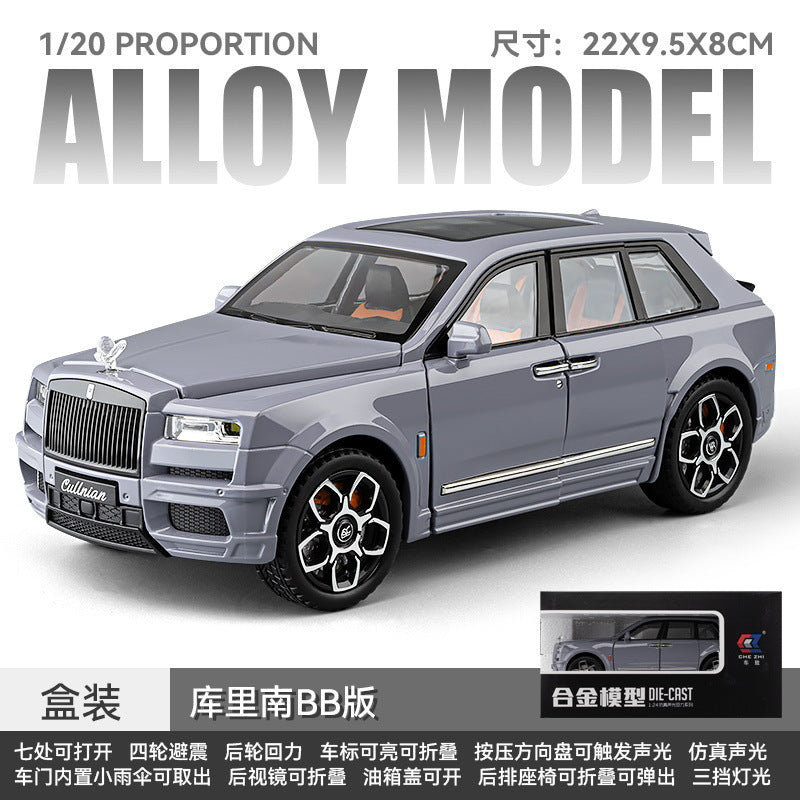 1:24 Alloy Car Model Gray Rolls-Royce Cullinan SUV