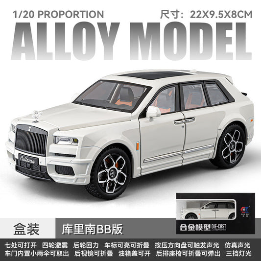1:24 Alloy Car Model White Rolls-Royce Cullinan SUV