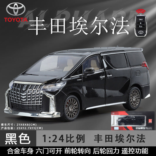 1:24 Alloy Car Model Black Toyota Alphard