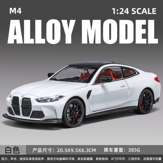 1:24 Alloy Car Model White BMW M4