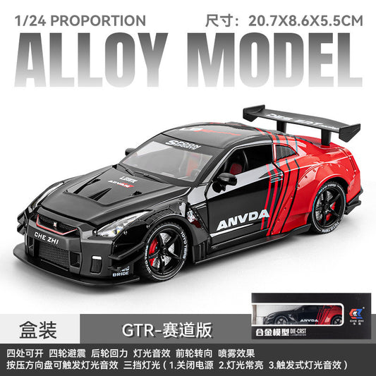 1:24 Alloy Car Model Nissan Black GTR-R35