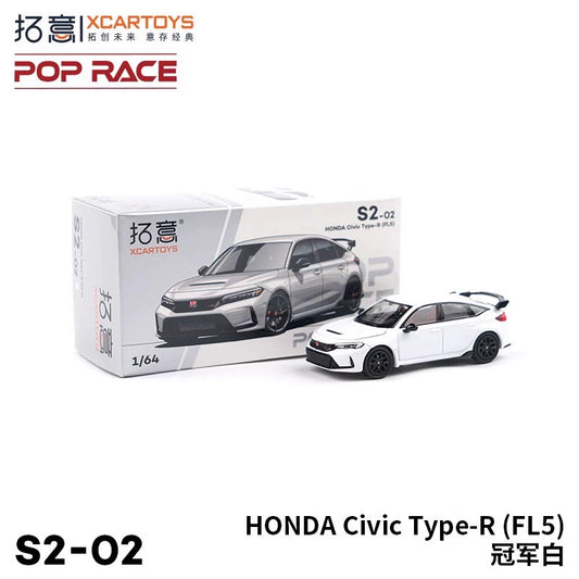 POPRACE 1:64 Diecast Toy Car Model Honda Civic Type R