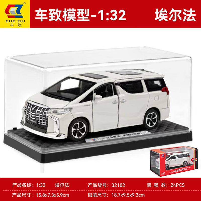 1:32 Alloy Car Model White Toyota Alphard