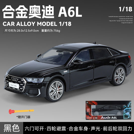 1:18 Alloy Car Model Black Audi A6L
