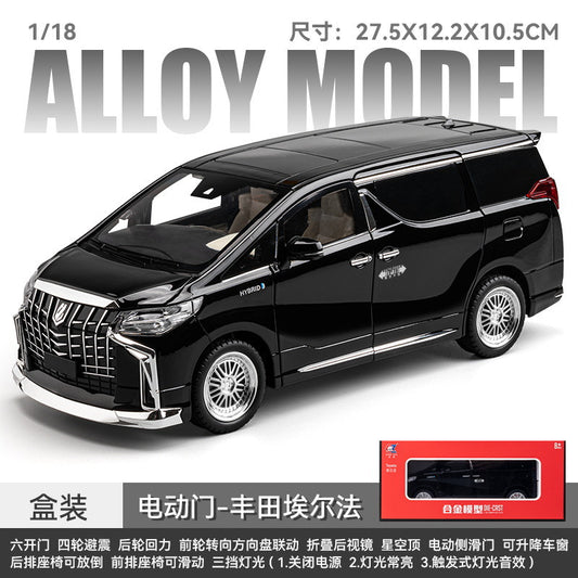 1:18 Alloy Car Model Black Alphard