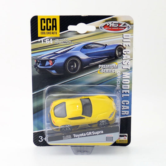 Original CCA Diecast Toy Car Model Toyota Supra Yellow