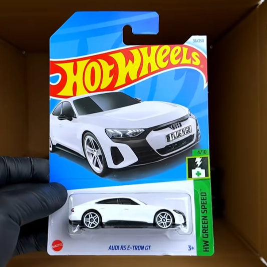 Original Hot Wheels White Audi RS E-Tron GT EV Model Car