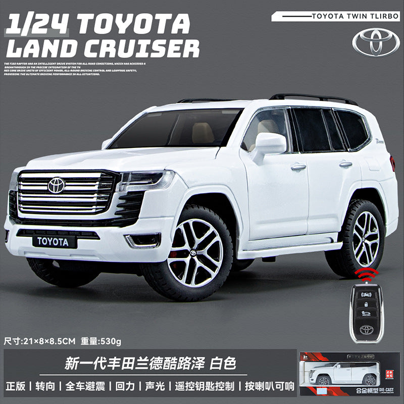 1:24 Alloy Car Model Toyota White Land Cruiser