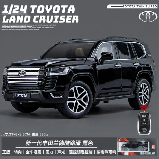 1:24 Alloy Car Model Toyota Black Land Cruiser