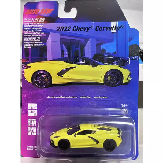 Original Auto World 1:64 Diecast Toy Car Model Yellow Chevy