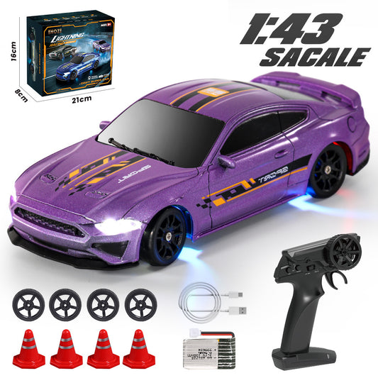 1:43 small high-speed remote control Purple model car