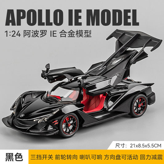 1:24 Alloy Car Model Black Apollo EVO