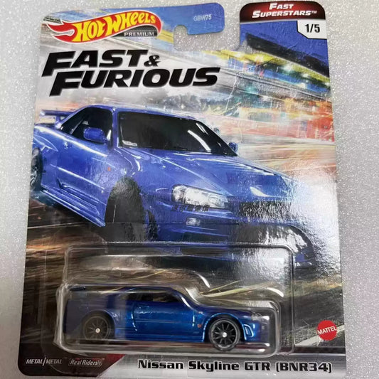 Premium Edition Hot Wheels Dark blue Skyline GTR34