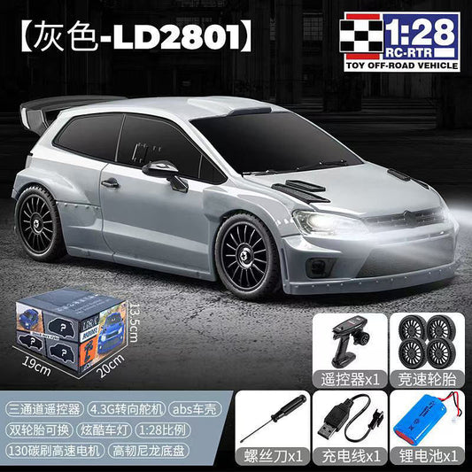 1:28 Mini Rear Wheel RC Car Model Gray