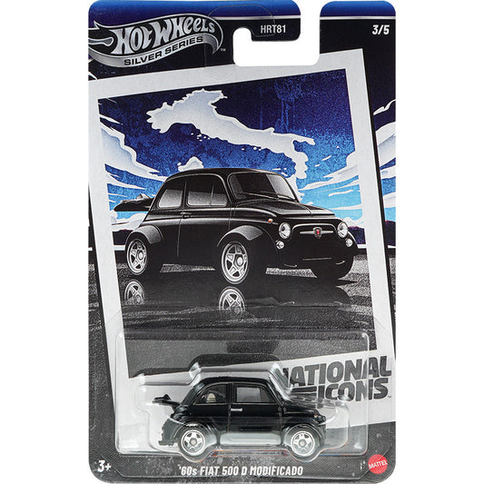 Original Hot Wheels Silver Series 60s Black Fiat 500 D Modificado