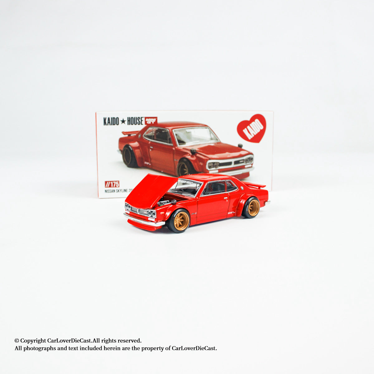 1:64 Original Kaido House x Mini GT Diecast Nissan Skyline 2000GT Model