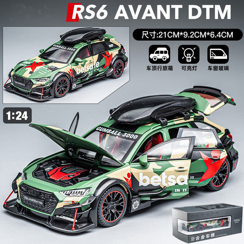 1:24 Alloy Car Model Audi Green Camouflage Avant RS6