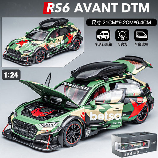 1:24 Alloy Car Model Audi Green Camouflage Avant RS6