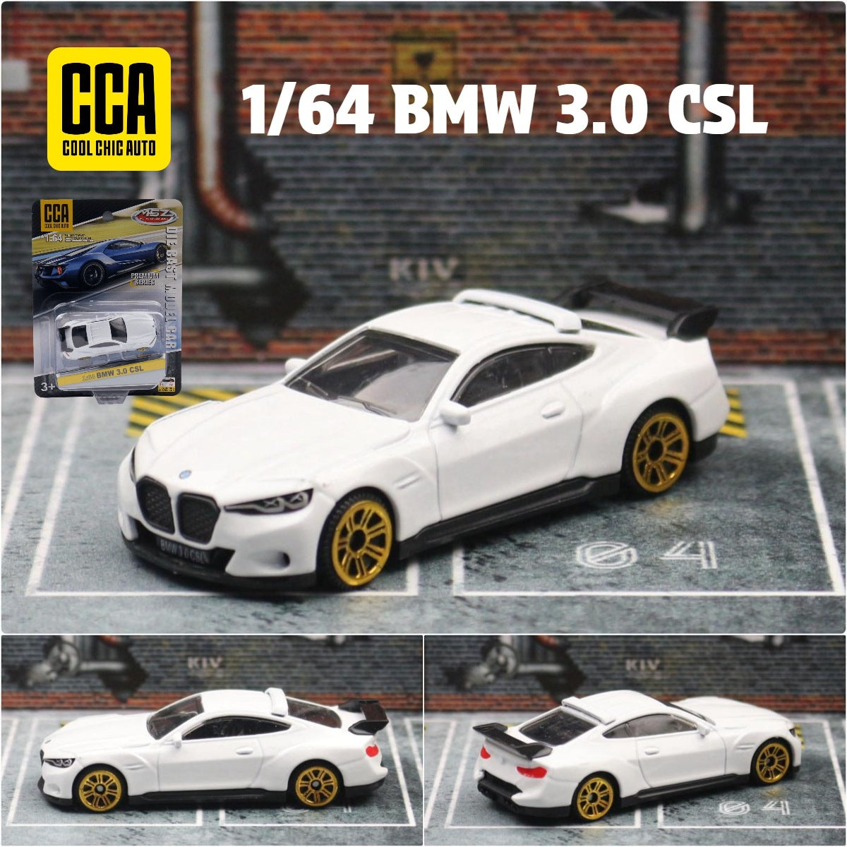 Original CCA Diecast Toy Car Model BMW 3.0CSL White