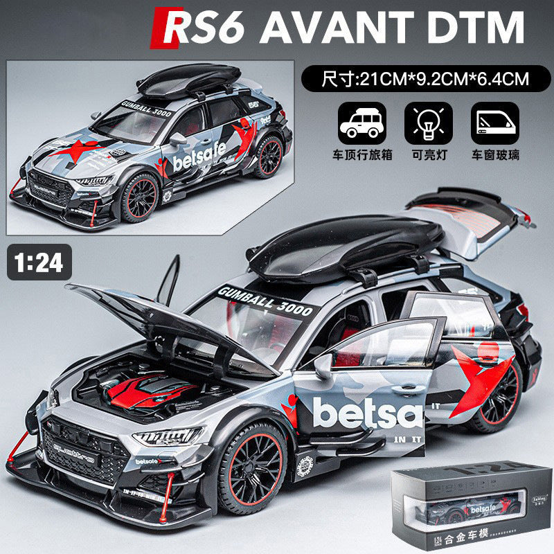 1:24 Alloy Car Model Audi Blue Camouflage Avant RS6