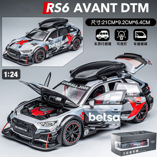 1:24 Alloy Car Model Audi Blue Camouflage Avant RS6