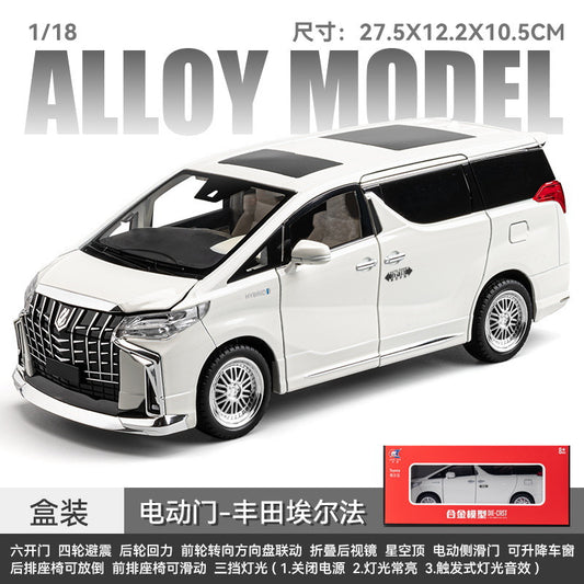 1:18 Alloy Car Model White Alphard