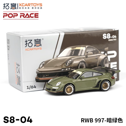 POPRACE 1:64 Diecast Toy Car Model Porsche 911