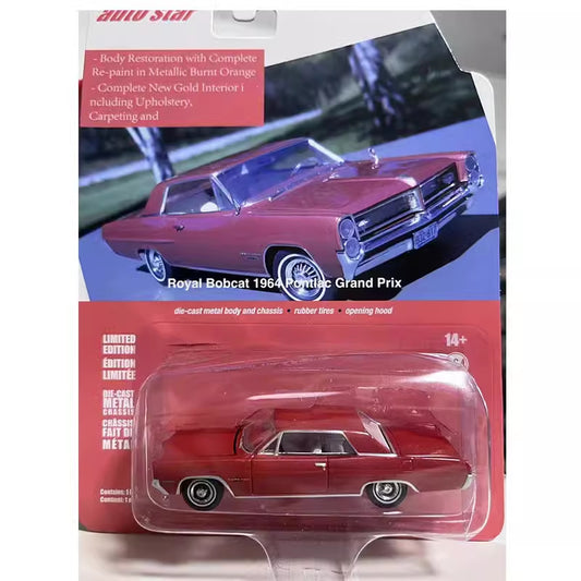 Original Auto World 1:64 Diecast Toy Car Model Red Pontiac