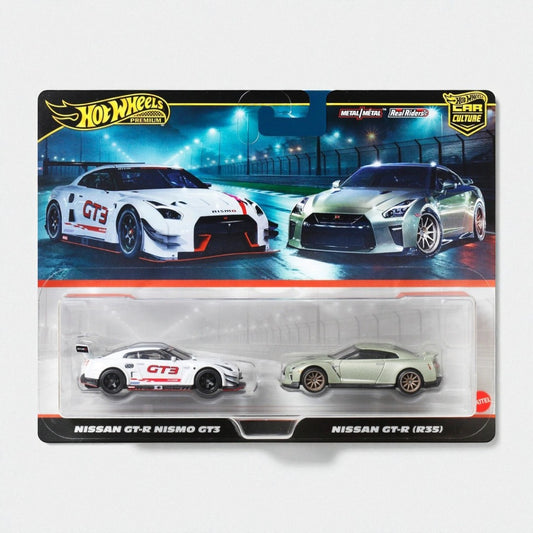 Hot Wheels Premium Car Culture 2-Pack Nissan GT-R NISMO GT3 and the Nissan GT-R (R35)