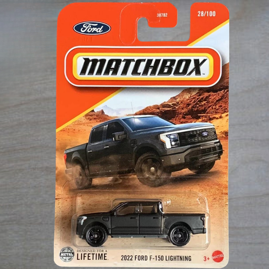 Mattel Original Matchbox 2022 Ford F-150 Lightning die-cast model car.